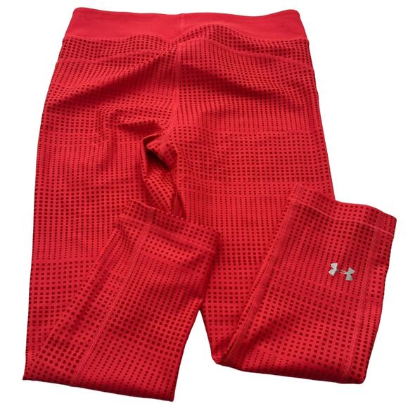 UNDER ARMOUR | Women's Small Orange Coral Heat Gear Compression Athletic Capris‎ - Picture 3 of 9